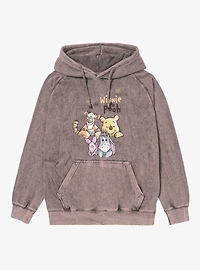 Disney Winnie The Pooh Smiley Friends Look To You Vintage Mineral Washed Hoodie