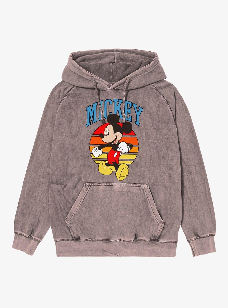 Disney Mickey Mouse Sunrise Circle Vintage Mineral Washed Hoodie