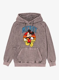 Disney Mickey Mouse Sunrise Circle Vintage Mineral Washed Hoodie