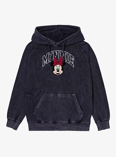 Disney Minnie Mouse Collegiate Outline Vintage Mineral Washed Hoodie