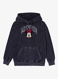 Disney Minnie Mouse Collegiate Outline Vintage Mineral Washed Hoodie