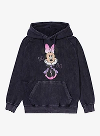 Disney Minnie Mouse Sitting Bow Gradients Vintage Mineral Washed Hoodie