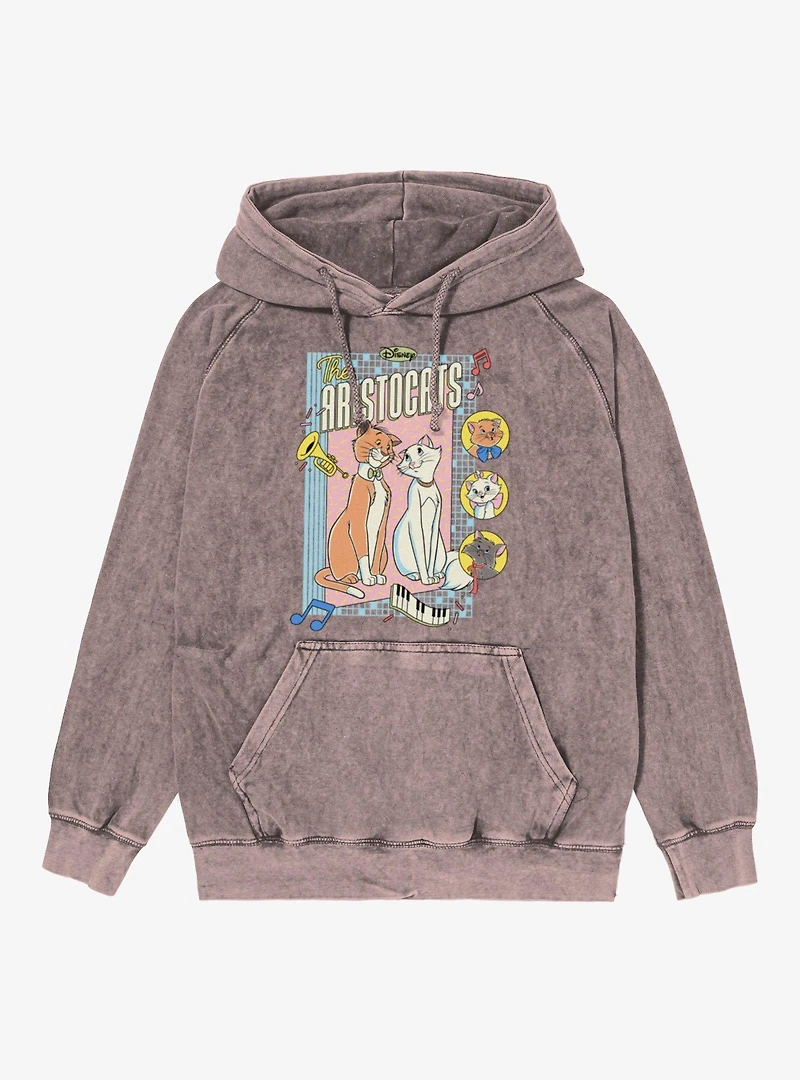 Disney The Aristocats Vintage Music Cover Mineral Washed Hoodie