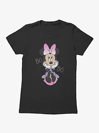 Disney Minnie Mouse Sitting Bow Gradients Womens T-Shirt