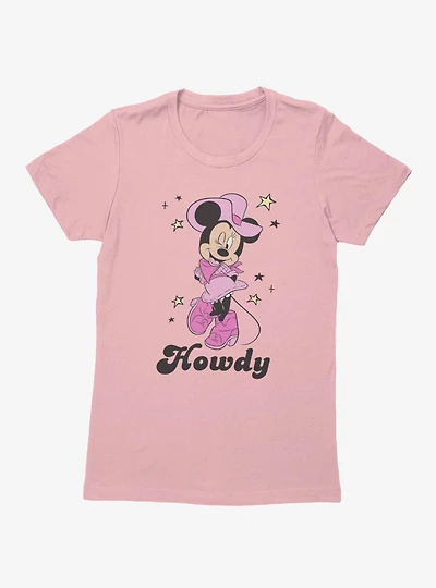 Disney Minnie Mouse Howdy Cowgirl Wink Womens T-Shirt
