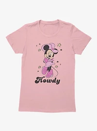 Disney Minnie Mouse Howdy Cowgirl Wink Womens T-Shirt