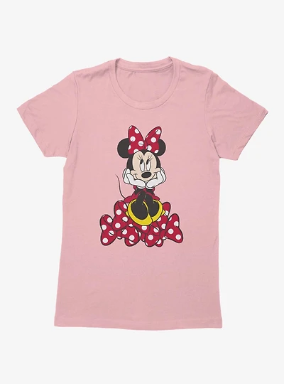 Disney Minnie Mouse Happy Pile Of Bows Womens T-Shirt