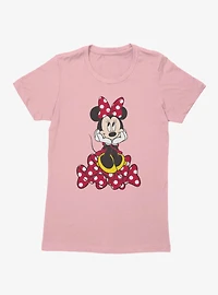 Disney Minnie Mouse Happy Pile Of Bows Womens T-Shirt