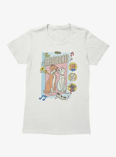 Disney The Aristocats Vintage Music Cover Womens T-Shirt