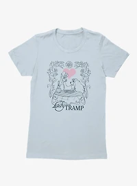 Disney Lady And The Tramp Love Spaghetti Night Womens T-Shirt