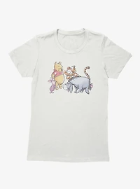 Disney Winnie The Pooh Friends Smile Together Group Womens T-Shirt