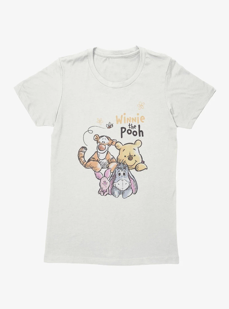 Disney Winnie The Pooh Smiley Friends Look To You Womens T-Shirt