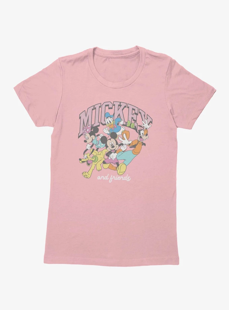Disney Mickey Mouse & Friends Colors Group Womens T-Shirt