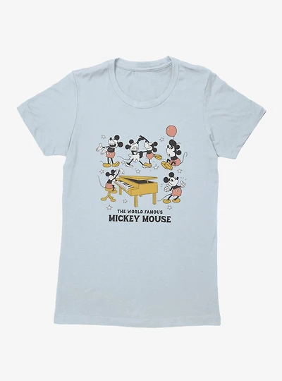Disney Mickey Mouse The World Famous Vintage Fun Womens T-Shirt