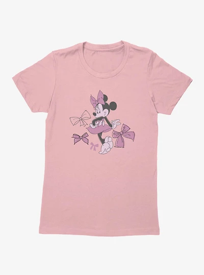 Disney Minnie Mouse Bows Of Fashion Sketch Womens T-Shirt