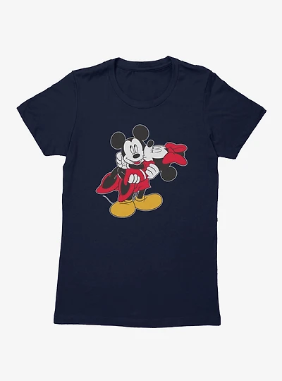 Disney Mickey Mouse Carrying Kiss Minnie Womens T-Shirt