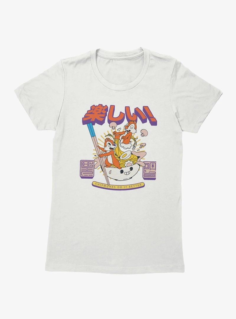 Disney Chip 'n' Dale Chipmunks Do It Better Ramen Womens T-Shirt