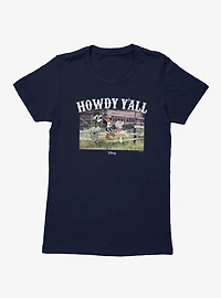 Disney Mickey Mouse Howdy Y'all Fence Post Group Womens T-Shirt