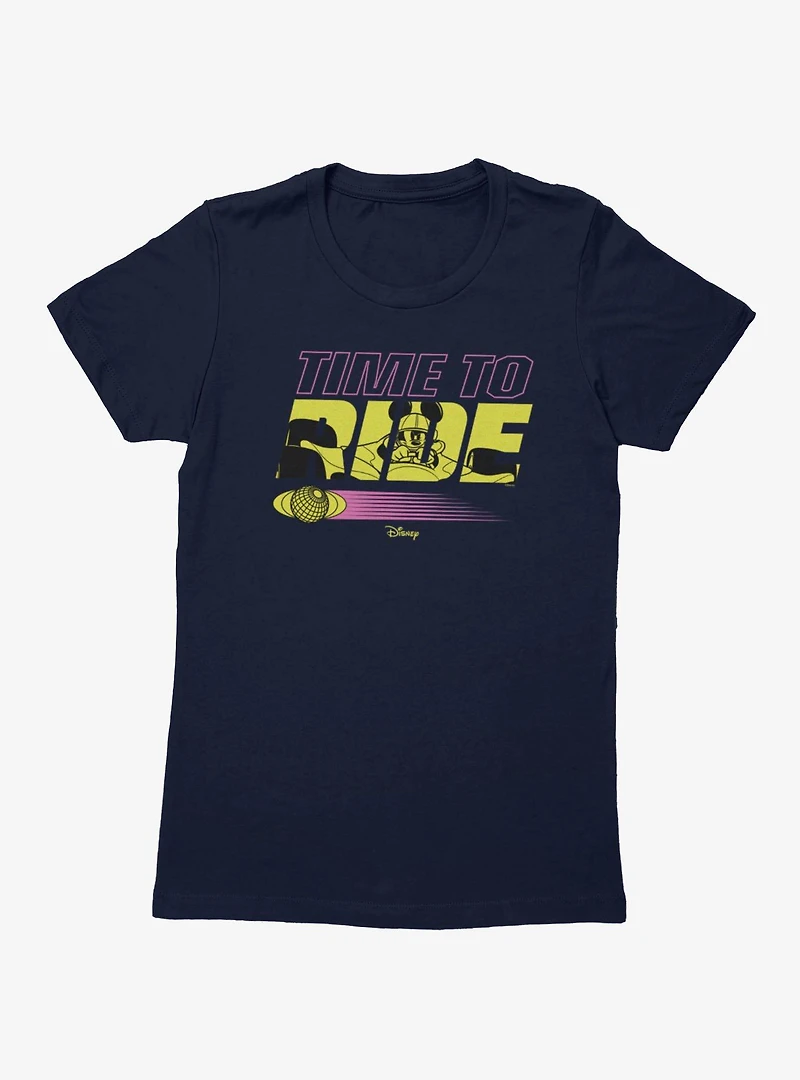 Disney Mickey Mouse Time To Ride Womens T-Shirt