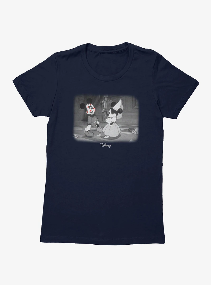 Disney Mickey Mouse Retro Kiss Pop Minnie Womens T-Shirt