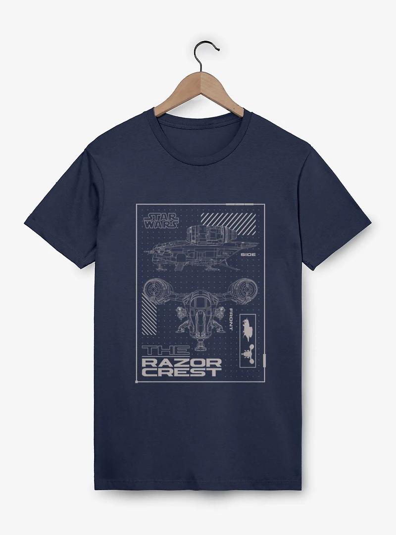 Star Wars Razor Crest Schematic Layouts T-Shirt