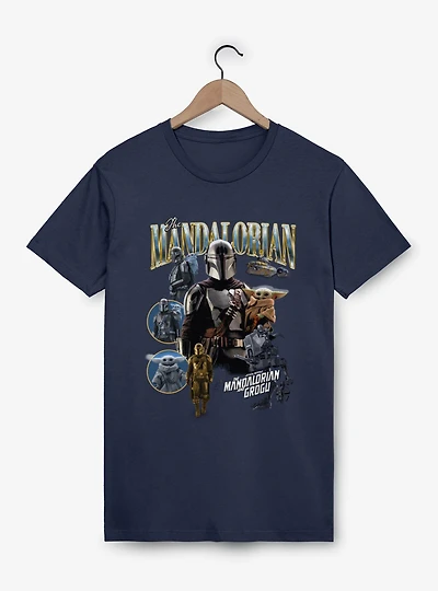 Star Wars The Mandalorian And Grogu Western Collage Man Of Beskar Steel T-Shirt