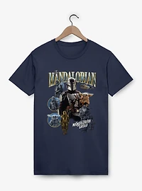 Star Wars The Mandalorian And Grogu Western Collage Man Of Beskar Steel T-Shirt