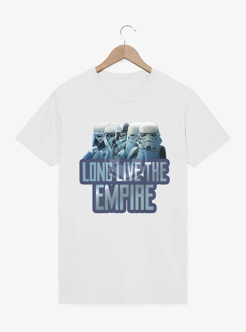 Star Wars The Mandalorian And Grogu Long Live Empire Stormtrooper Line Up T-Shirt
