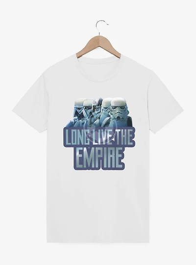 Star Wars The Mandalorian And Grogu Long Live Empire Stormtrooper Line Up T-Shirt