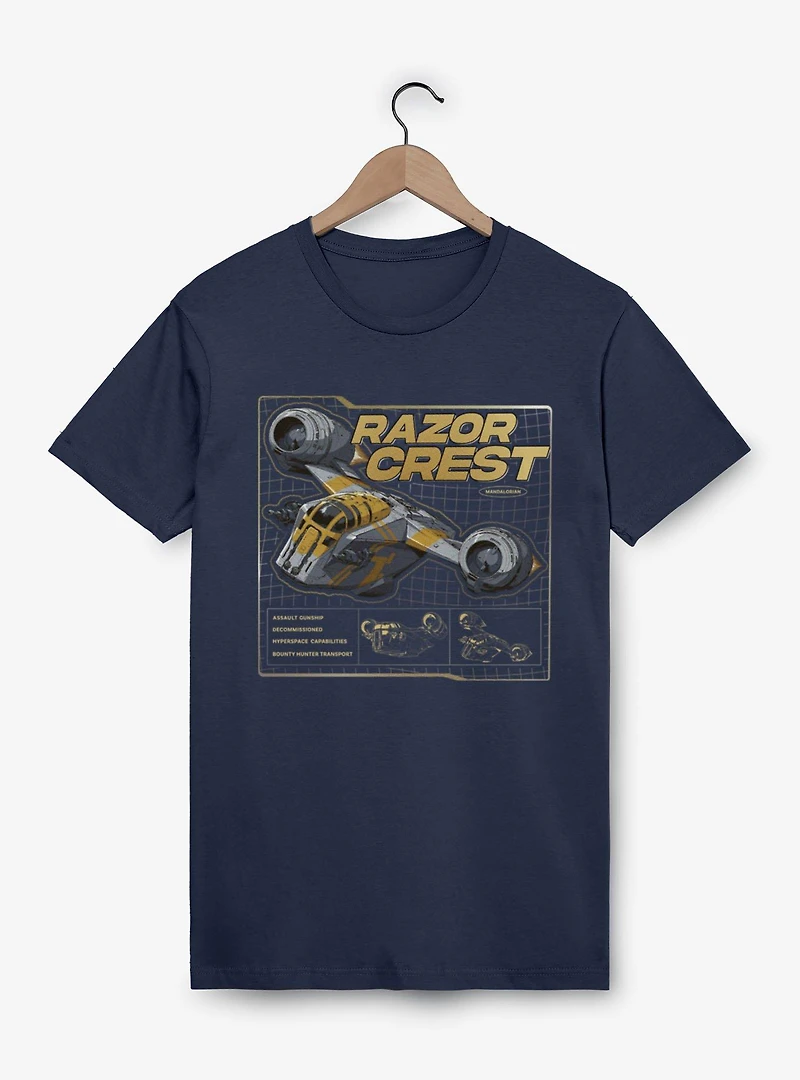 Star Wars The Mandalorian And Grogu Razor Crest Bounty Hunter Transport T-Shirt