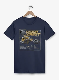 Star Wars The Mandalorian And Grogu Razor Crest Bounty Hunter Transport T-Shirt