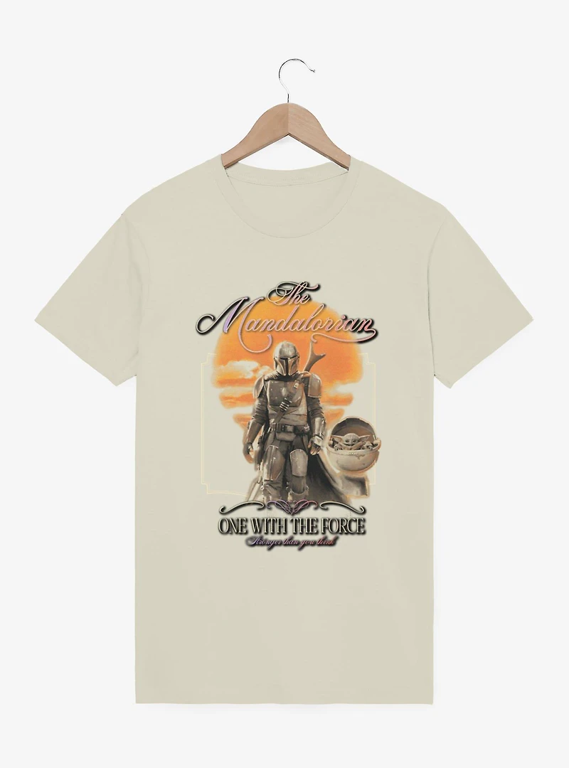 Star Wars The Mandalorian One With Force Western Poster T-Shirt