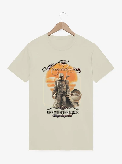 Star Wars The Mandalorian One With Force Western Poster T-Shirt