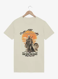 Star Wars The Mandalorian One With Force Western Poster T-Shirt