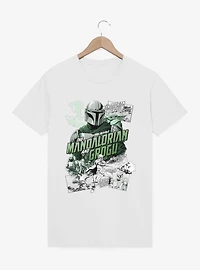 Star Wars The Mandalorian And Grogu Repeating Title Collage T-Shirt