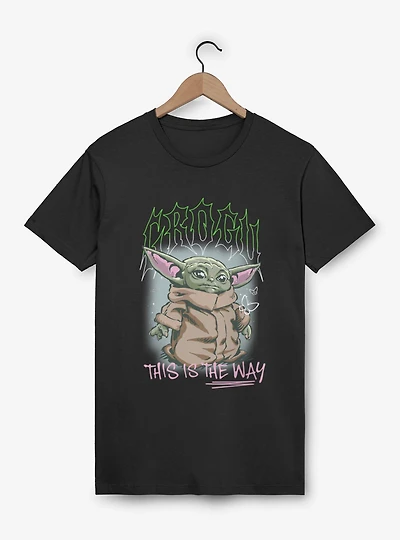 Star Wars The Mandalorian Grogu Spike Text T-Shirt