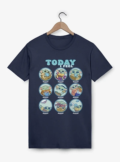 Star Wars The Mandalorian And Grogu Today I Feel Hungry Cute Eating T-Shirt