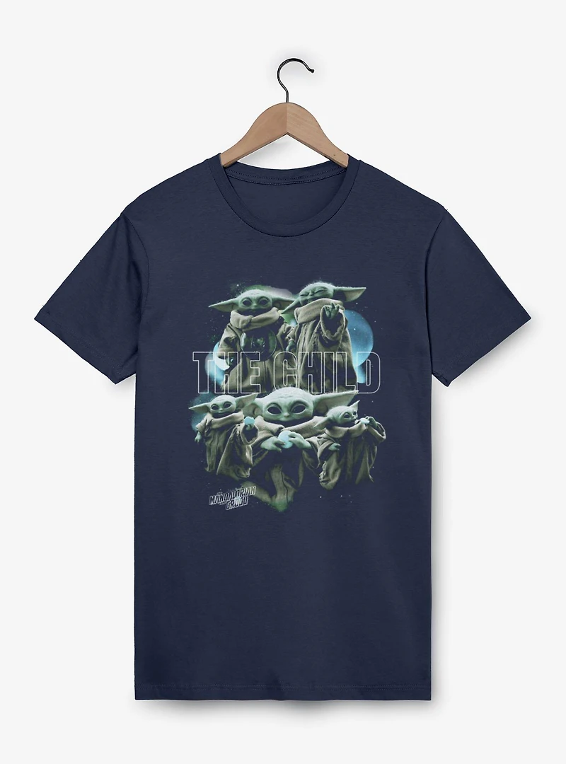 Star Wars The Mandalorian And Grogu Child Space Collage T-Shirt