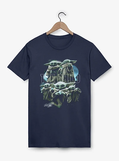 Star Wars The Mandalorian And Grogu Child Space Collage T-Shirt