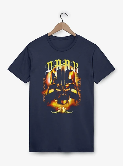 Star Wars Dark Sith Lord Darth Vader Side Flames T-Shirt