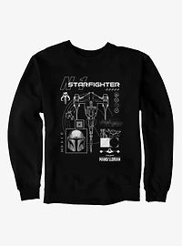 Star Wars The Mandalorian N-1 Starfighter Schematic Sweatshirt