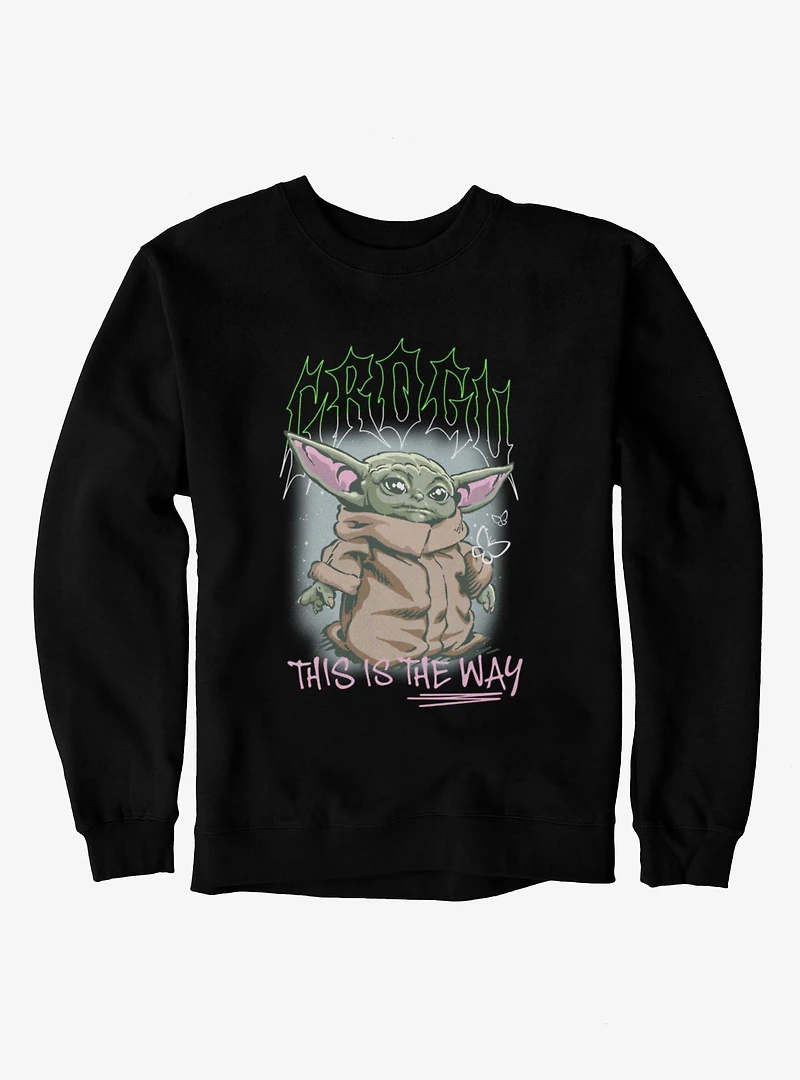 Star Wars The Mandalorian Grogu Spike Text Sweatshirt