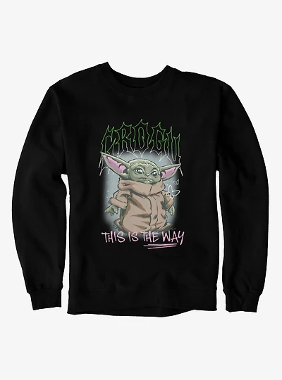 Star Wars The Mandalorian Grogu Spike Text Sweatshirt