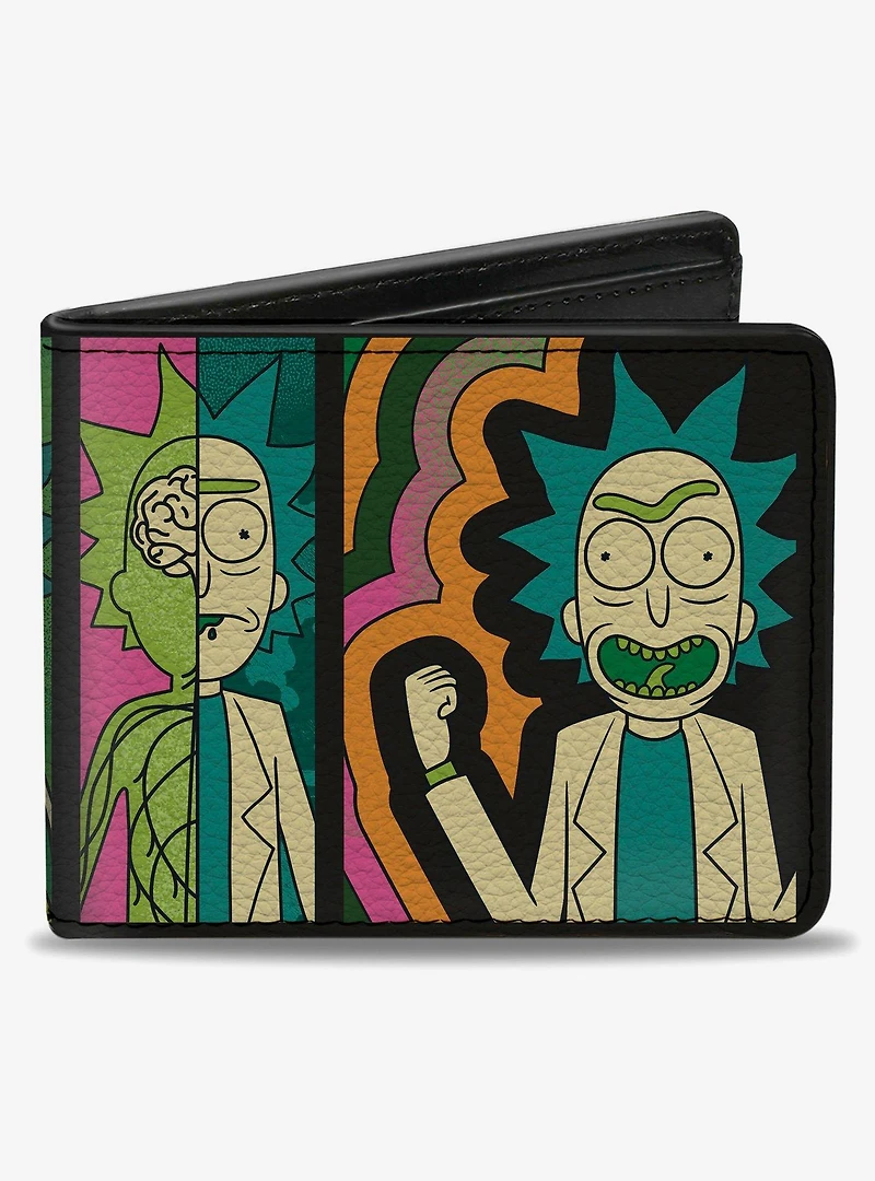 Rick and Morty Rick Genius Body Scan Blocks Multi Bifold Wallet