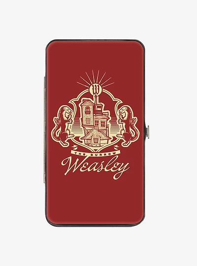 Harry Potter The Burrow Weasley House Crest Plaid Hinged Wallet
