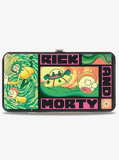 Rick and Morty Text Blocks and Scenes Multi Hinged Wallet