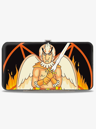 Rick and Morty Bird Person Pentagram Fire Pose Hinged Wallet