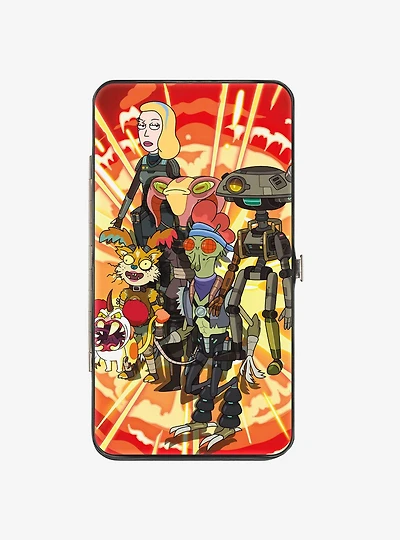 Rick and Morty Space Beth Defiance Group Pose Hinged Wallet