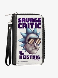Rick and Morty Savage Critic of the Heisting Arts Pose Zip Around Wallet