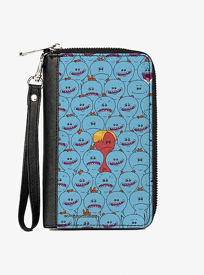 Rick and Morty Mr Meeseeks and Kirkland Meeseeks Expressions Zip Around Wallet